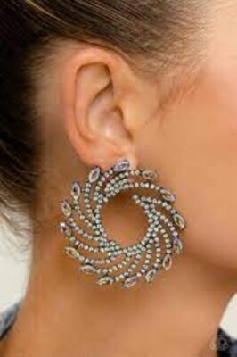 Paparazzi Jewelry Accessories - Firework Fanfare - Multi Oil Spill Earrings