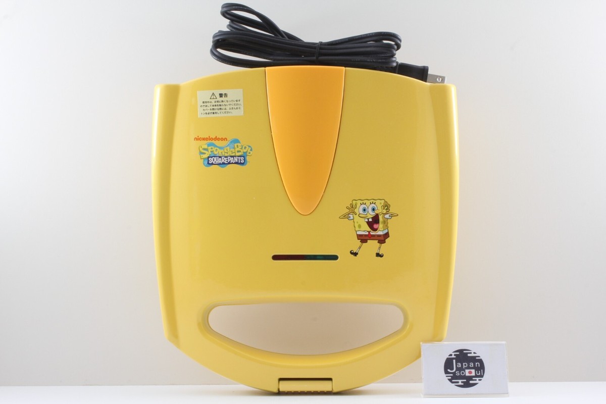 Spongebob Waffle Maker Yellow Home Kitchen 100V 50/60 Hz Rare From