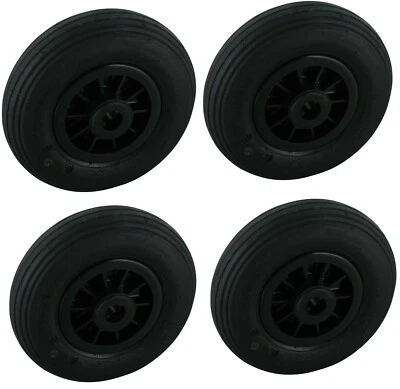 ROLLENTECHNIK VOM STEIN GMBH Satz 4x Pannensicheres Luftrad 200 x 50 Rollenlager 20 Nabenlänge 60 > PUR Rad