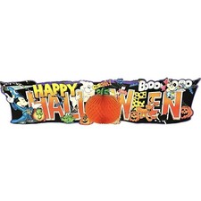 Disney Paper Die Cut Mickey Minnie Happy Halloween Banner 3D Pumpkin 44"L x 12"W