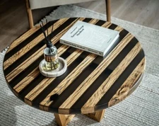 24" Epoxy Resin Coffee Table Top Handmade Work Home Room Decor