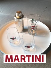 set cocktail Martini , shaker , mixing glass, bar spoon + due bicchieri tumbler