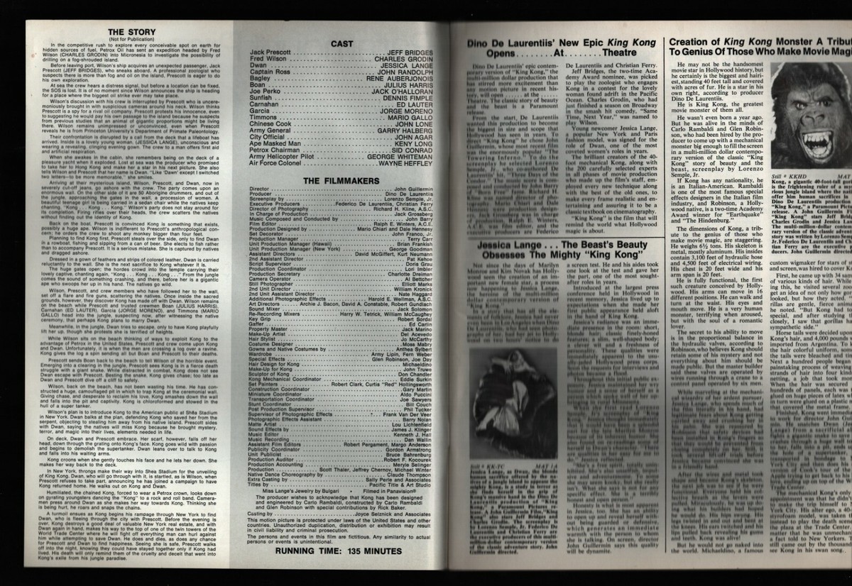 KING KONG 1976 Paramount Press Book and Merchandising Manual