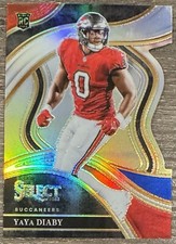 2023 Panini Select Yaya Diaby #204 Rookie Club Level Die-Cut Red Blue Bucs NFL