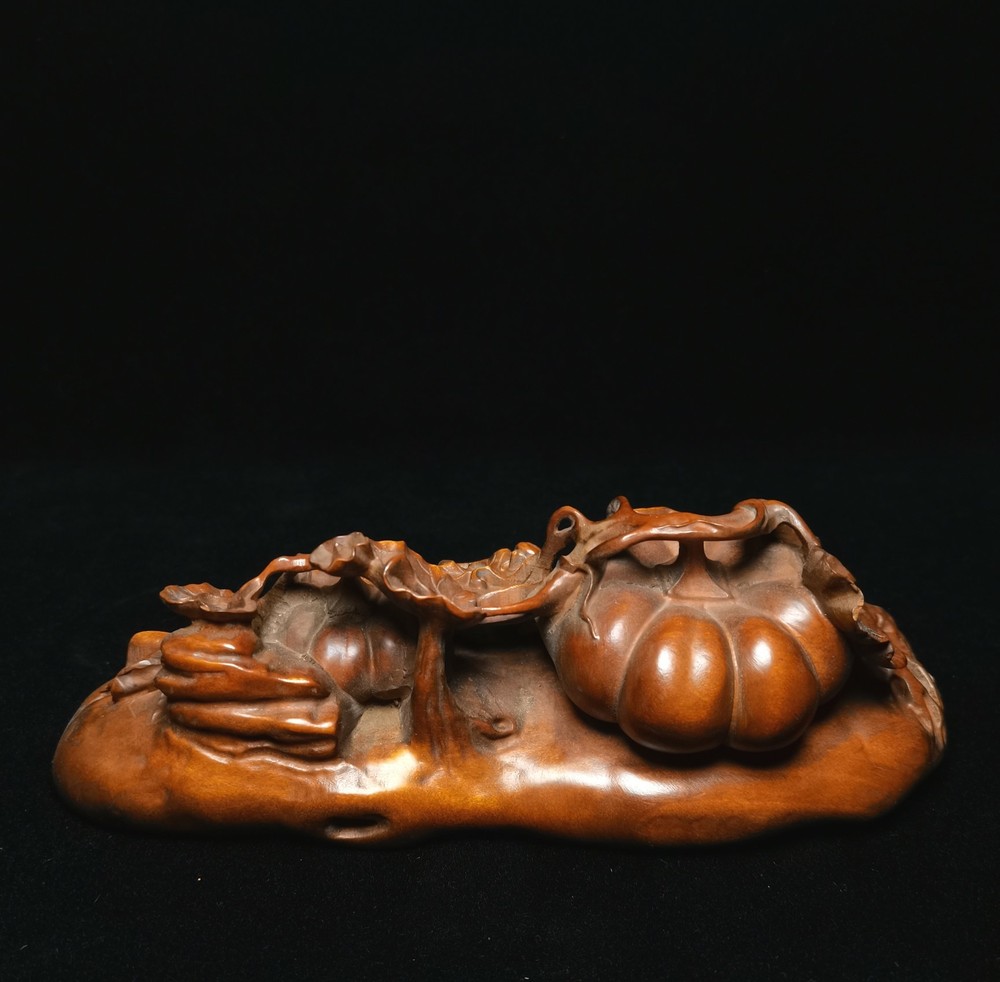 Chinese Natural Boxwood Hand carved Exquisite Statue 56008