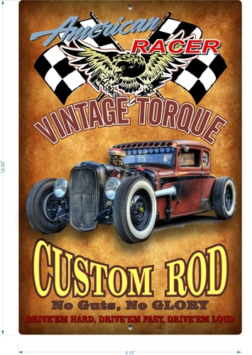 Vintage Hot Rod Reproduction Metal Sign