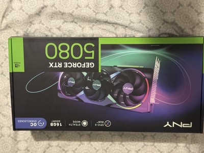 PNY GeForce RTX 5080 OC 16GB ARGB Overclocked Triple Fan Graphics Card GPU