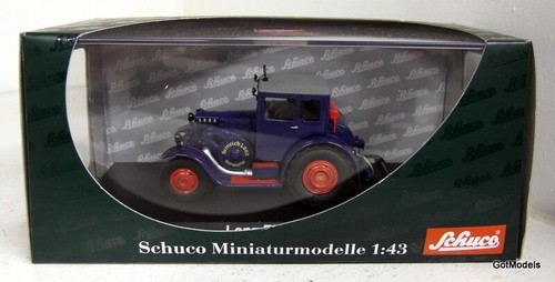 Schuco 1/43 - Lanz Eilbulldog closed blue diecast model tractor 02981 - Picture 4 of 4