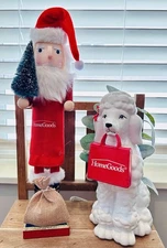 New Homegoods Santa Nutcracker & Homegoods Poodle Christmas SET TjMaxx Marshalls
