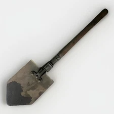 Vintage Army Style Folding Shovel Trench Tool Military Backpack Hike Survival