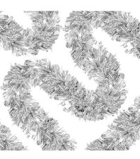 70 Ft Christmas Tinsel Garland Metallic Tinsel Twist Garland Glitter Silver NIB