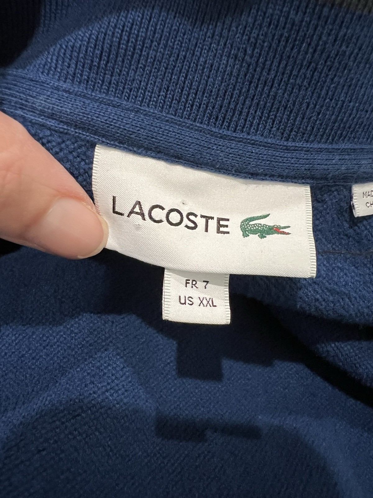 Lacoste Jacket Mens XXL Full Zip Jacket Fleece Mock Neck Logo Pockets Preppy thumbnail 4