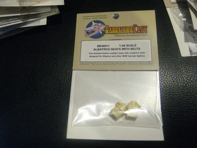 Sealed Albatros Seats With Belts in 1/48 scale by Barracudacast