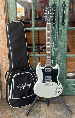 Epiphone SG Sandard Electric Guitar Silver Mist With Soft Epiphone Logo Case