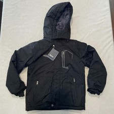 wantdo Boy's Ski Jacket Warm Fleece lined, black, 8, NWT