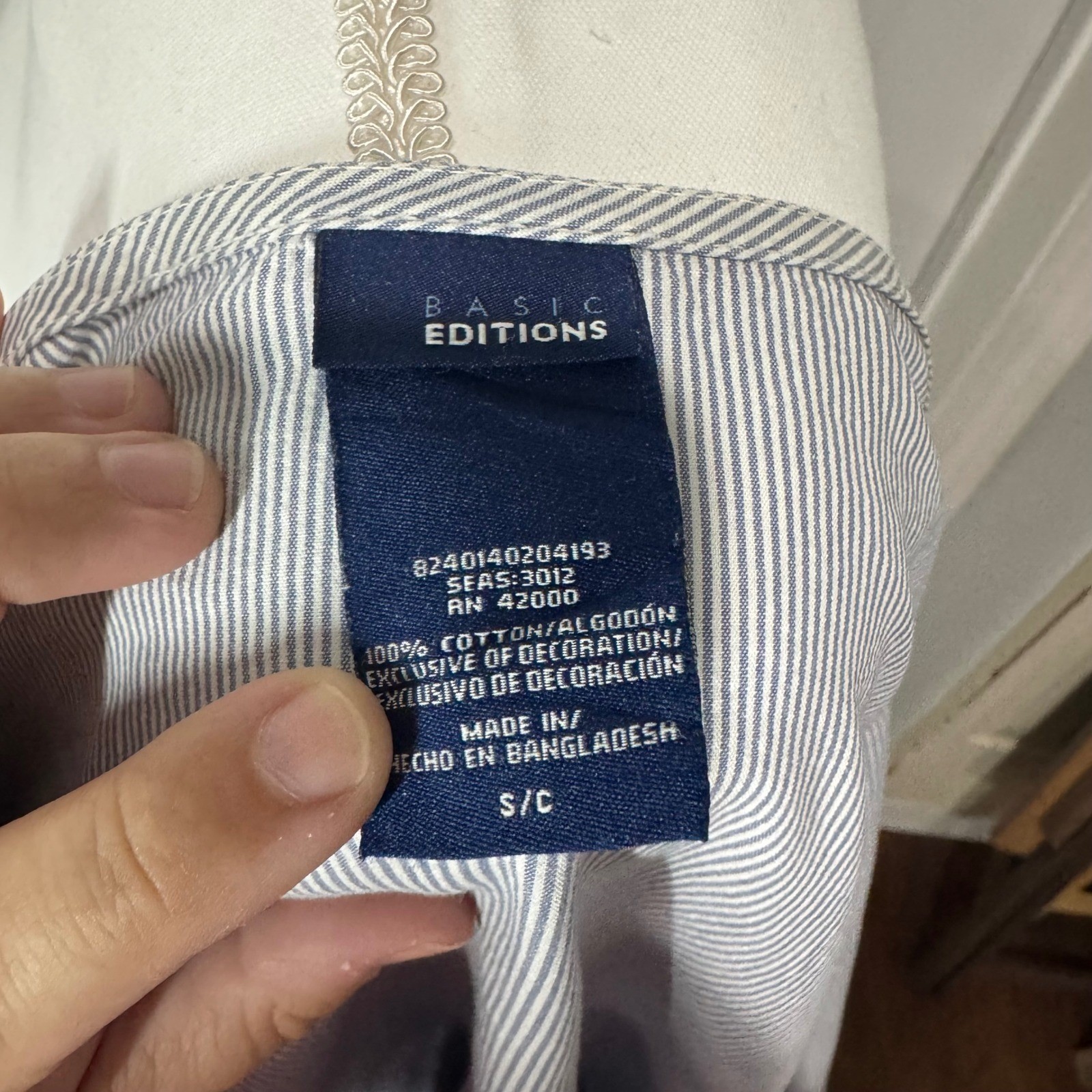 Basic Editions Women's Striped Button Up Blouse |… - image 8