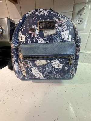 Harry Potter Hogwarts ICONS Blue Floral Wizarding World Bioworld Mini Backpack