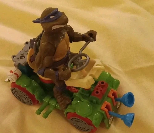 Vintage 1990 Teenage Mutant Ninja Turtles TMNT Toilet Taxi Vehicle W/ Donatello