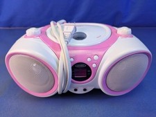 Jensen CD-490 Pink Portable CD Player Boombox AM/FM Radio