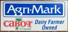 Vintage Tin Metal Farm Sign AGRI-MARK CABOT CREAMERY Vermont Dairy Farmer Owned