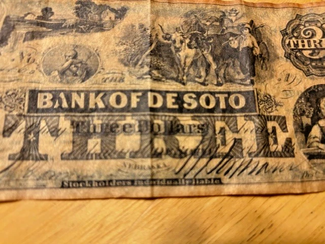 Vintage/1967/De Soto, Nebraska/THREE DOLLAR BILL/Reproduction/Used Good - Image 3 of 4