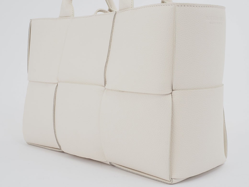 Bottega Veneta Small Arco Tote Bag White Leather Excellent Condition thumbnail 2
