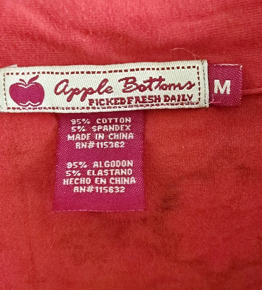 APPLE BOTTOMS Girls Size M Red Floral Polo Dress Drop Waist 10/12 New With Tags - Image 2 of 4