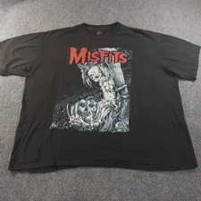 Vintage Y2K Misfits Shirt Mens 2XL Horror Punk Skeleton Scarecrow Pumpkin Tee