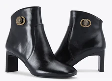 NWB Kurt Geiger London Black Chelsea Square Toe Eagle Head Booties Boots 8.5  38