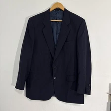 Uberti Reda Vallemosso Italy Blazer Jacket Mens 52 Blue 100 Virgin Wool