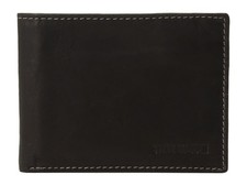 Slim Leather Wallet for Men with Extra One Size, Black/Antique