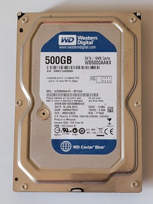 Western Digital Caviar Blue 500GB WD5000AAKX 3.5in SATA JAN-2012