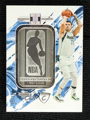 2023-24 Panini Impeccable NBA Logo Silver 5/20 Luka Doncic #37 3d3
