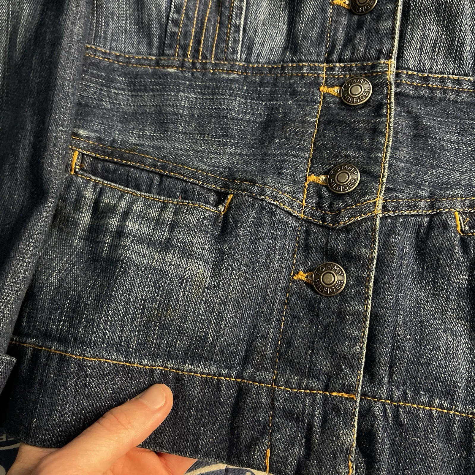 Rare Tommy Hilfiger Denim Blazer Jean Jacket  Medium Wash Women's Size Medium image 7