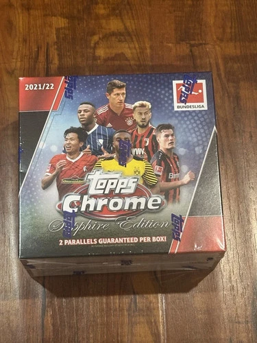 2021-22 Topps Chrome SAPPHIRE Bundesliga GUARANTEED PARALLELS Soccer Hobby Box