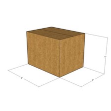 10 8x6x6 Kraft Brown Corrugated Shipping Boxes 32 ECT Single-Wall New
