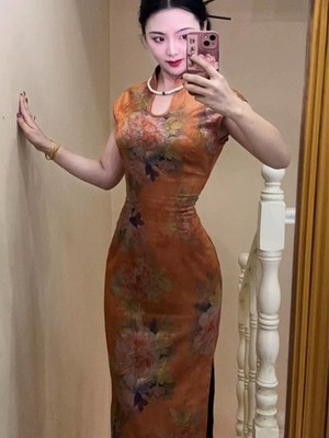 Cheongsam Dress Vintage for Women Wedding Party Chinese Qipao Long Size 2-12 New