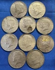 LOT of (10) 1964 Kennedy Half Dollar 90% SILVER Circulated Coins