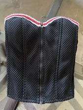 FTF Women’s Plus Size Black White Red Corset Size 0 Large Shimmer Detail Top