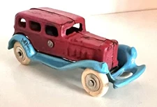 1930's PACKARD CAST IRON  TAKE-APART SEDAN - AC WILLIAMS - GOOD ORIG TOY CAR