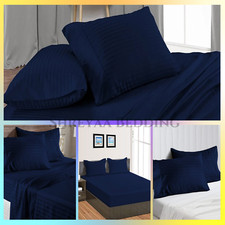 Select Item  Deep Pocket Navy Blue Bed Sheets Egyptian Cotton 1000 TC US Sizes