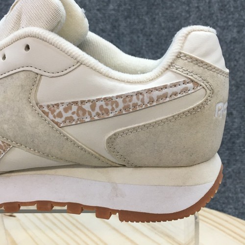 Reebok Shoes Womens 8 Classic Leopard Print Sneakers AR30142W White Leather - Picture 5 of 20