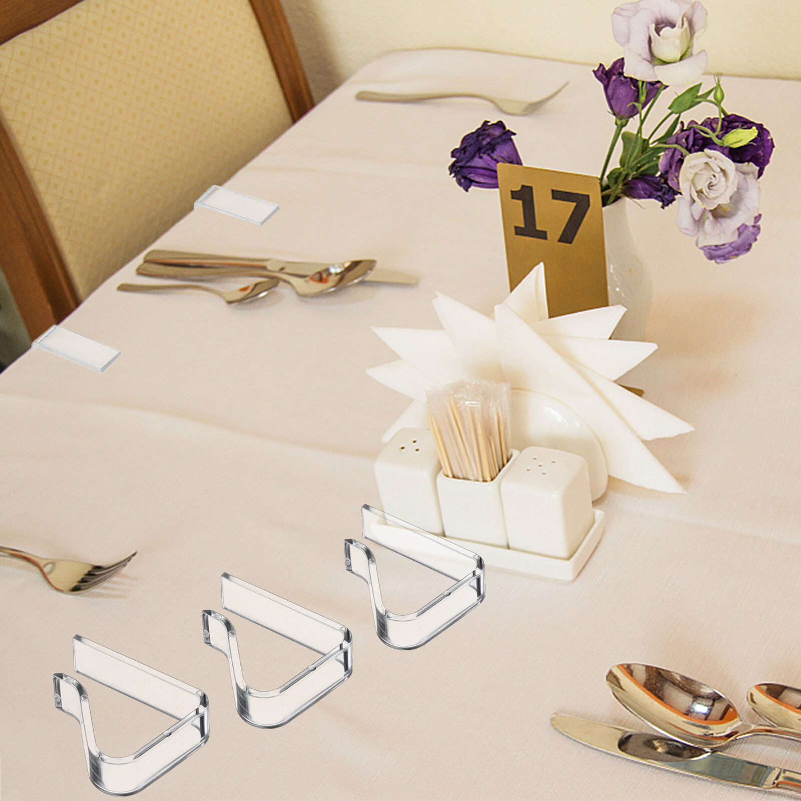 16 Pcs Plastic Table Cloth Clips Large Table Cover Clips Holder For