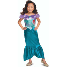 COSTUME PRINCIPESSE DISNEY VESTITO LA SIRENETTA ARIEL TRAVESTIMENTO CARNEVALE