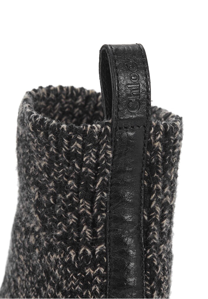 【関税込み】Chloe ブラック Neva ソックスブーツ Chloe Neva Black Sock Ankle Boot IT40 Leather Knit | eBay