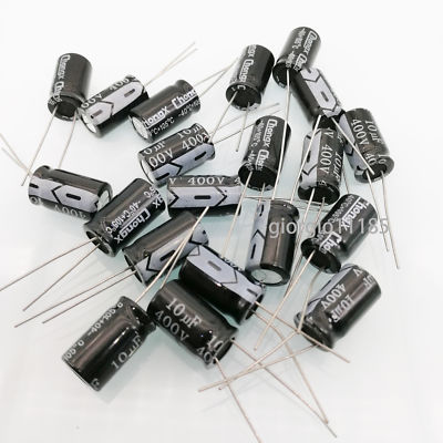 US Stock 20pcs Electrolytic Capacitors 10uF 10mfd 400V +105  Radial 10 x 17mm