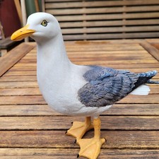 Maritime Dekofigur 27 x 24cm Meer Deko Möwe Möwenfigur Outdoor Vogelfigur Garten