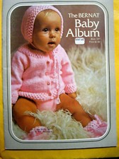 Bernat 0187 BABY ALBUM knitting patterns 1972 14 outfits 36pg vintage booklet