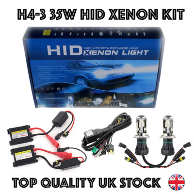 Kit Xénon HID Xentec Slim 55W H4 HB2 9003 - 6000K Blanc Diamant - Neuf