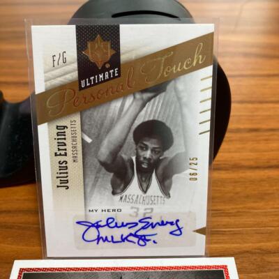 2010 Upper Deck The University of Massachusetts Julius Erving Auto /25 #H-JE